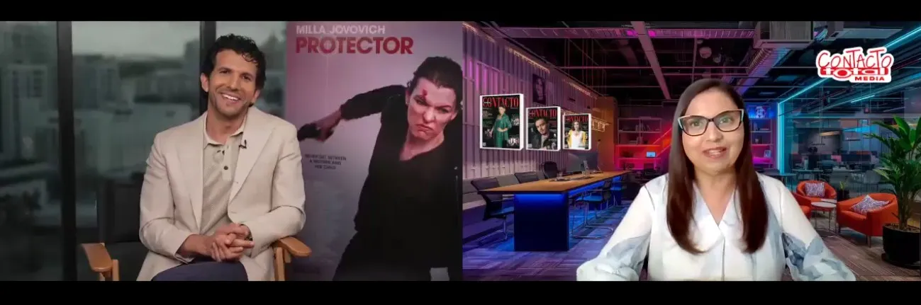 Gabriel Sloyer desde Miami durante la entrevista con Contacto Total