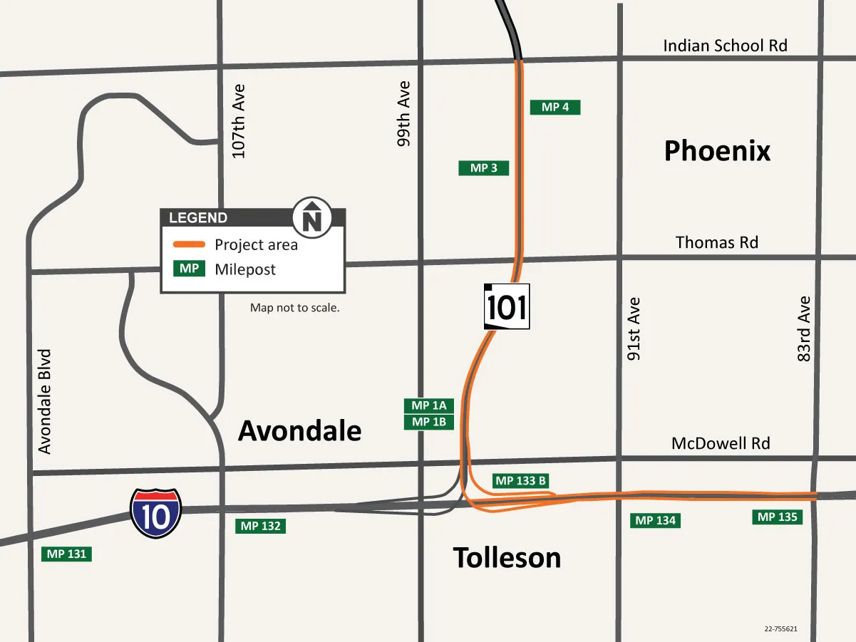 ADOT pone en marcha el proyecto de mejoras del intercambio Loop 101/I-10